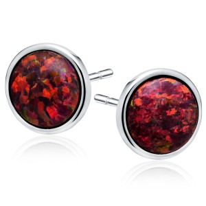 Cercei argint cu piatra rosie Multicolours DiAmanti Z2021ER_OP20-dark-DIA (Argint 925‰ 1,5 g.)